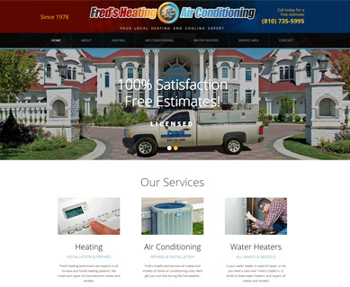 Heating and Air Conditioning Website Design Portfolio Illinois